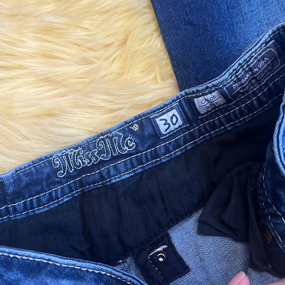 MISS ME CHLOE rhinestone bling boot cut jeans - Picture 6 of 8